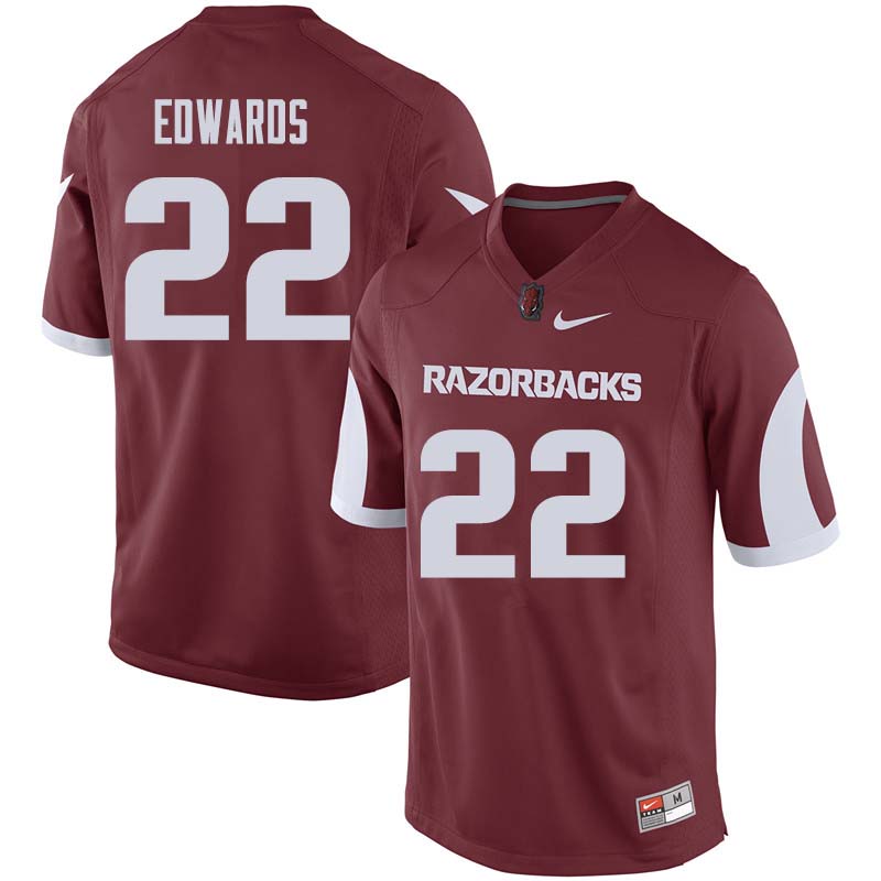 Men #22 Deon Edwards Arkansas Razorback College Football Jerseys Sale-Cardinal